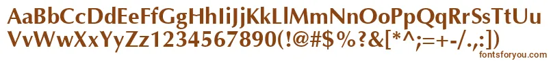 Шрифт Optimab – коричневые шрифты