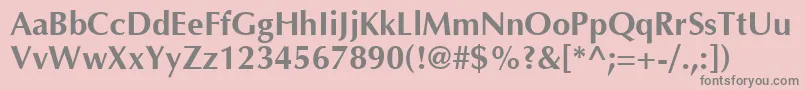 Optimab Font – Gray Fonts on Pink Background