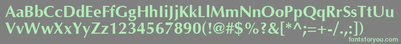 Шрифт Optimab – зелёные шрифты на сером фоне