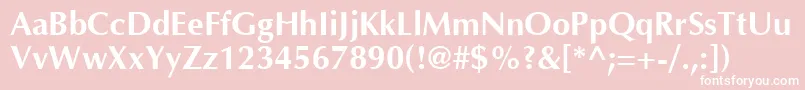 Optimab Font – White Fonts on Pink Background