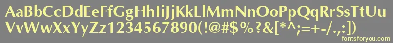 Шрифт Optimab – жёлтые шрифты на сером фоне