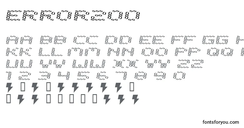 Schriftart Error200 – Alphabet, Zahlen, spezielle Symbole