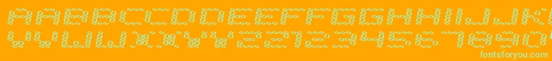 Error200 Font – Green Fonts on Orange Background