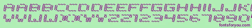 フォントError200 – 緑の背景に紫のフォント