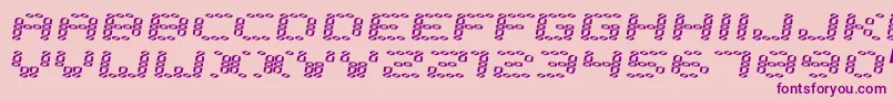 Error200-Schriftart – Violette Schriften auf rosa Hintergrund