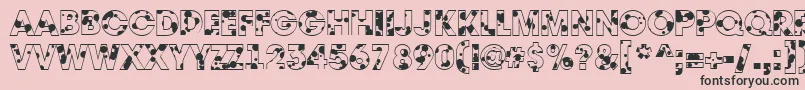 AAvantedrp-fontti – mustat fontit vaaleanpunaisella taustalla