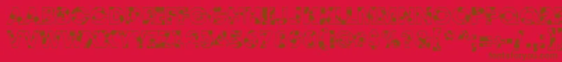 フォントAAvantedrp – 赤い背景に茶色の文字