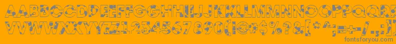 AAvantedrp Font – Gray Fonts on Orange Background