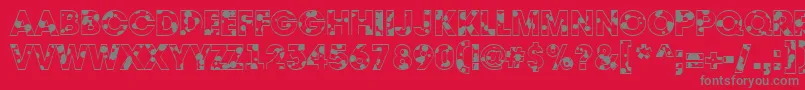 AAvantedrp Font – Gray Fonts on Red Background