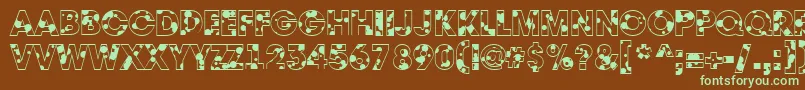 AAvantedrp Font – Green Fonts on Brown Background