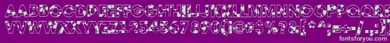 フォントAAvantedrp – 紫の背景に緑のフォント