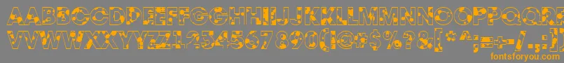 AAvantedrp-Schriftart – Orangefarbene Schriften auf grauem Hintergrund