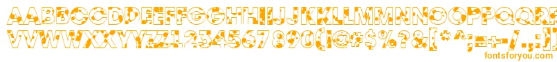 AAvantedrp-Schriftart – Orangefarbene Schriften