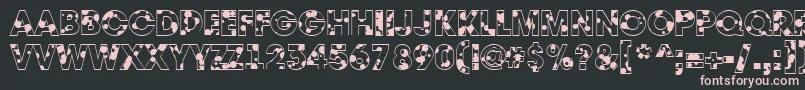 Шрифт AAvantedrp – розовые шрифты на чёрном фоне