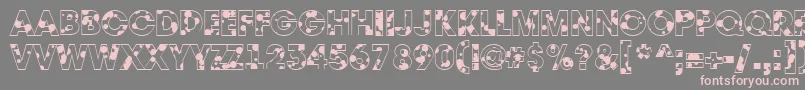 AAvantedrp-fontti – vaaleanpunaiset fontit harmaalla taustalla