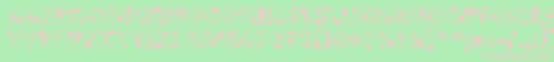 AAvantedrp-fontti – vaaleanpunaiset fontit vihreällä taustalla