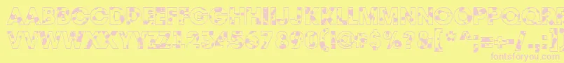 AAvantedrp Font – Pink Fonts on Yellow Background