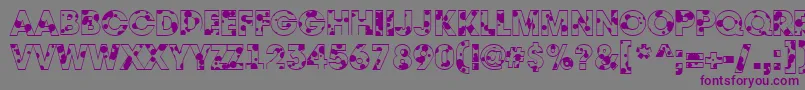 AAvantedrp-Schriftart – Violette Schriften auf grauem Hintergrund