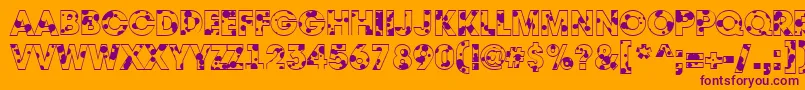 AAvantedrp Font – Purple Fonts on Orange Background