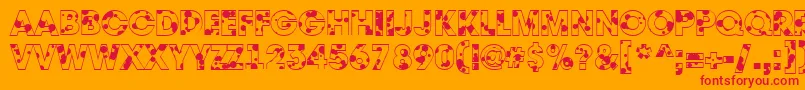 AAvantedrp Font – Red Fonts on Orange Background