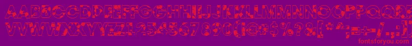 AAvantedrp Font – Red Fonts on Purple Background