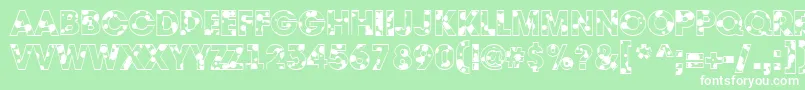 AAvantedrp Font – White Fonts on Green Background