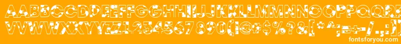 AAvantedrp Font – White Fonts on Orange Background