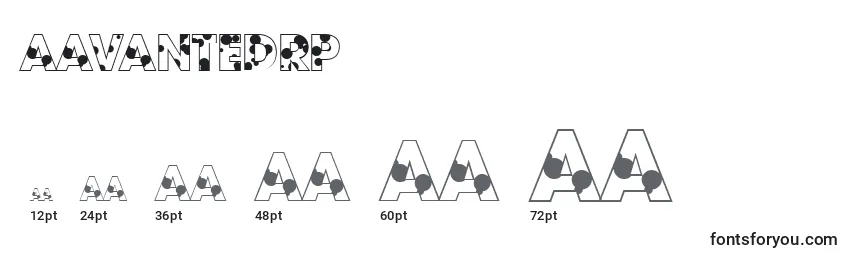 AAvantedrp Font Sizes