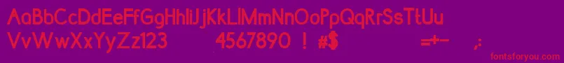LumniaBold Font – Red Fonts on Purple Background