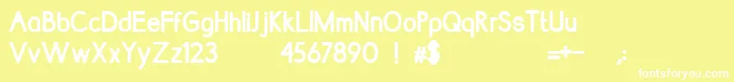 LumniaBold Font – White Fonts on Yellow Background