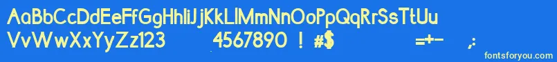 LumniaBold Font – Yellow Fonts on Blue Background