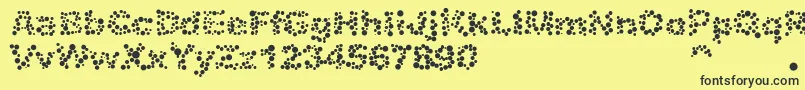 Alphabet05 Font – Black Fonts on Yellow Background