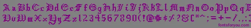 Шрифт Digicastle – фиолетовые шрифты на сером фоне