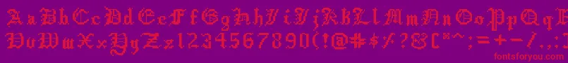 Digicastle Font – Red Fonts on Purple Background