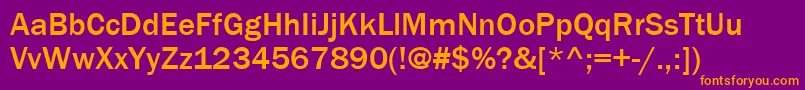 ItcFranklinGothicLtMedium Font – Orange Fonts on Purple Background