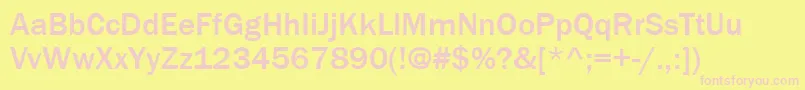 ItcFranklinGothicLtMedium Font – Pink Fonts on Yellow Background