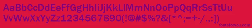 ItcFranklinGothicLtMedium Font – Purple Fonts on Red Background