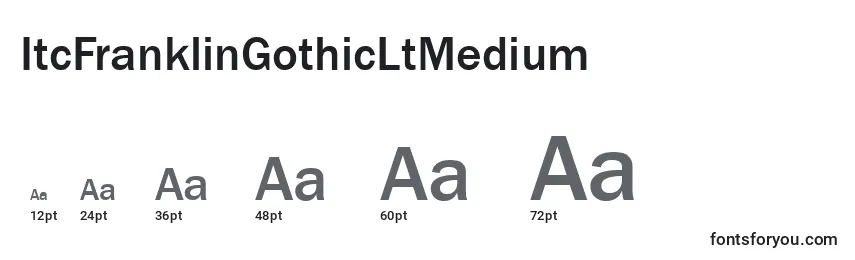 Размеры шрифта ItcFranklinGothicLtMedium