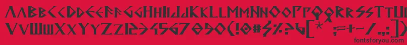 Anglodavek Font – Black Fonts on Red Background