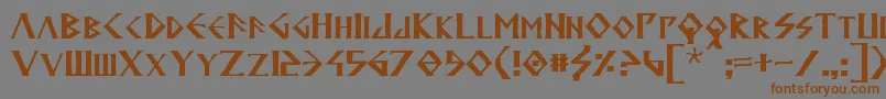 Anglodavek Font – Brown Fonts on Gray Background