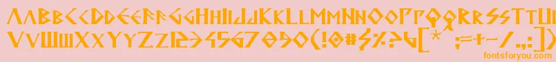 Anglodavek Font – Orange Fonts on Pink Background