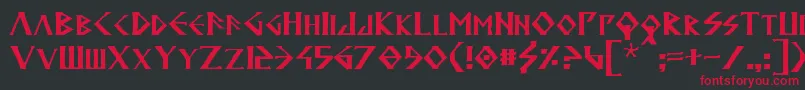 Anglodavek Font – Red Fonts on Black Background