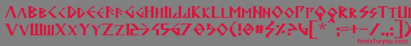 Anglodavek Font – Red Fonts on Gray Background