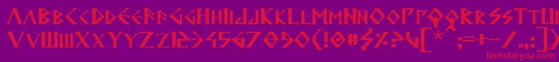 Anglodavek Font – Red Fonts on Purple Background