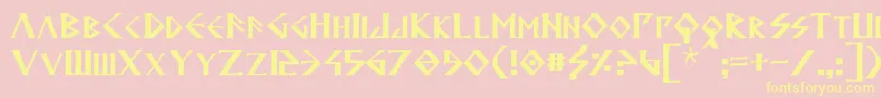 Anglodavek Font – Yellow Fonts on Pink Background