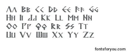 Überblick über die Schriftart Anglodavek