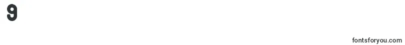 フォントBubbcrg – フォント数字9