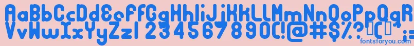 Bubbcrg Font – Blue Fonts on Pink Background