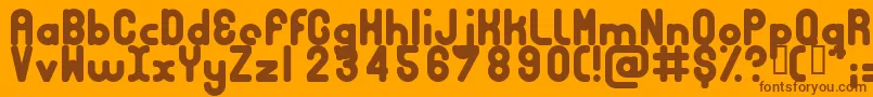 Bubbcrg Font – Brown Fonts on Orange Background