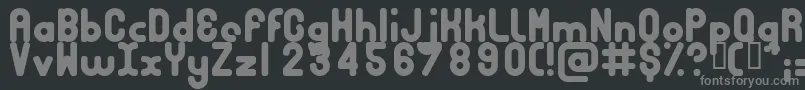 Bubbcrg Font – Gray Fonts on Black Background